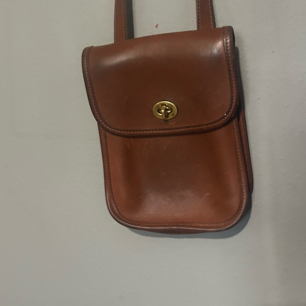 Coach Vintage Brown Leather Scooter Crossbody Bag